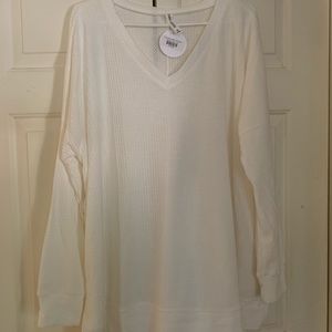Waffle knit tunic